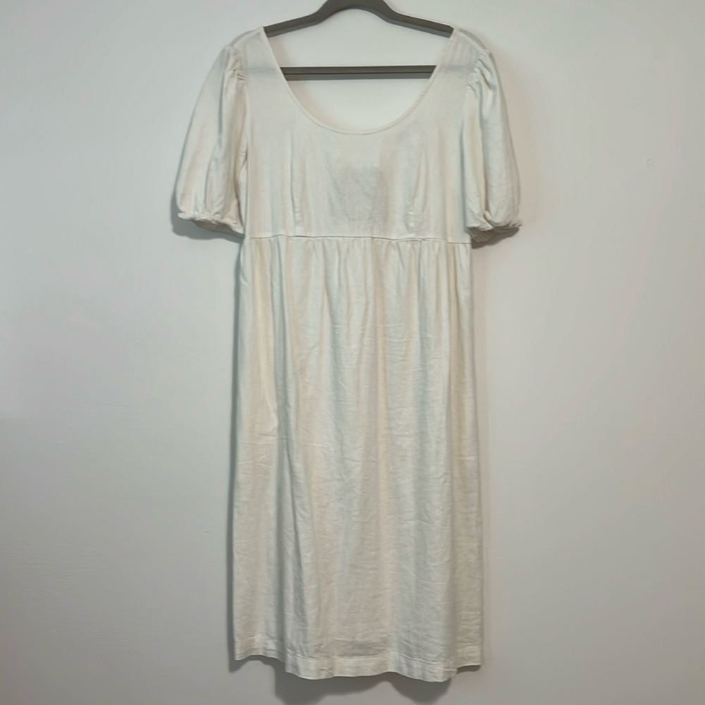 White cotton maternity dress